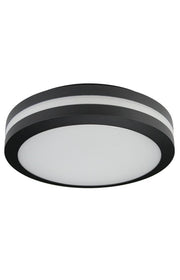Wave Lighting 166FMF-BK Citadel Ring Series Frosted LED Commercial Surface Mount Outdoor Light Fixture