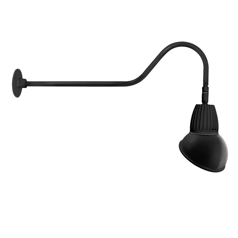 RAB Lighting GN2LED13 13W Decorative LED Gooseneck Light - 11in Angled Dome