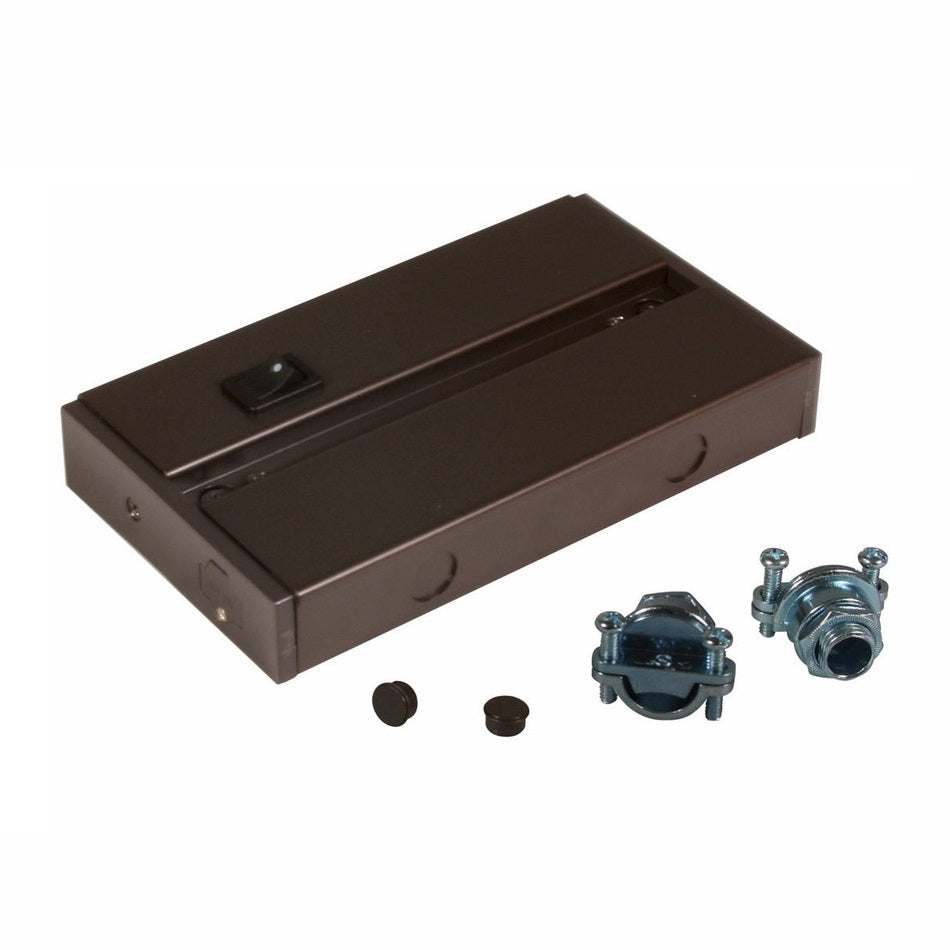 American Lighting ALC-BOX Hardwire Junction Box for LED Under Cabinet Light Fixture - Dark Bronze