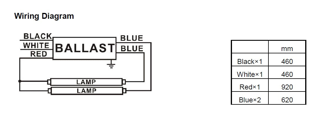 2 Lamp T8 Linear Fluorescent Electronic Normal Factor Ballast 120V 17W 25W 32W - BB-T8/120-2x32W/NPF