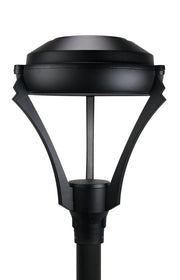 Wave Lighting C40TFF C40T Series Frost Flat Lens Post Top Commercial Lighting Fixture Black Dimmable