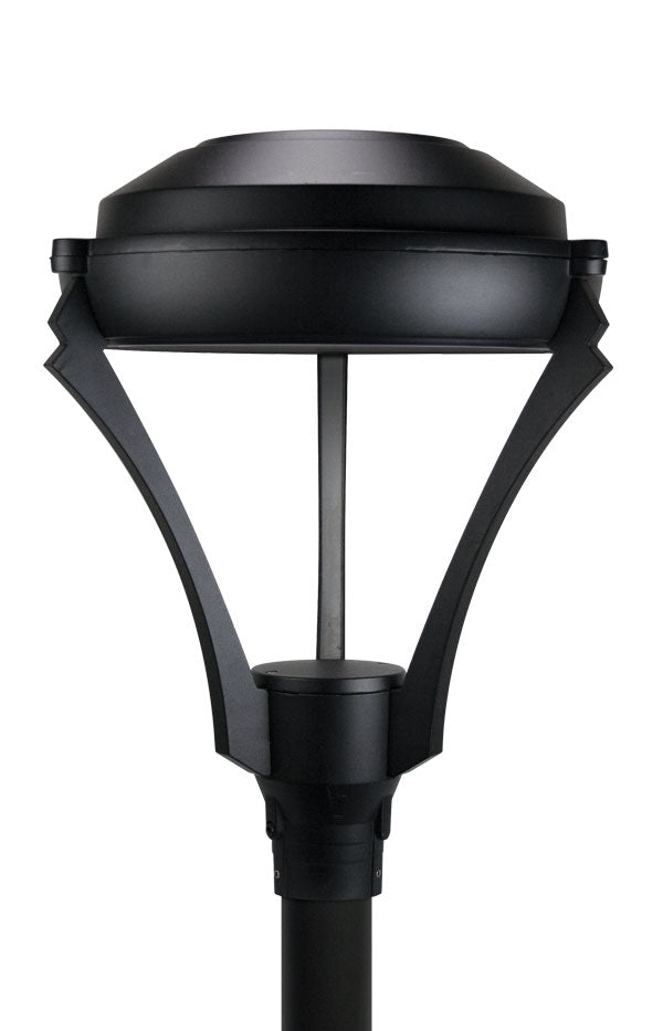 Wave Lighting C40TFF C40T Series Frost Flat Lens Post Top Commercial Lighting Fixture Black Dimmable