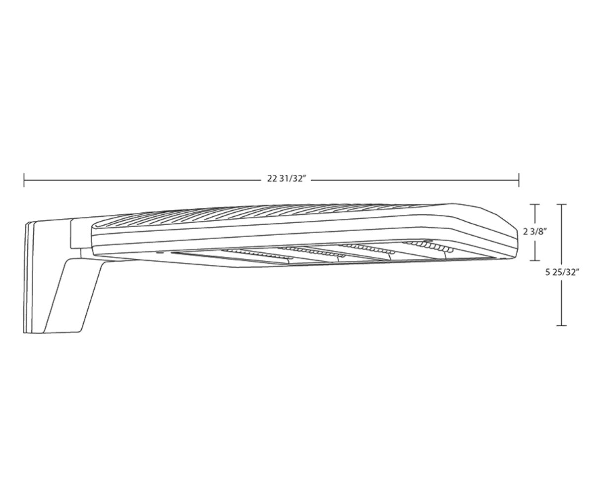 Dimensions - RAB Lighting ALEDM3T Wattage Adjustable LED Medium Area Light Fixture Type III Distribution Replaces 400W MH