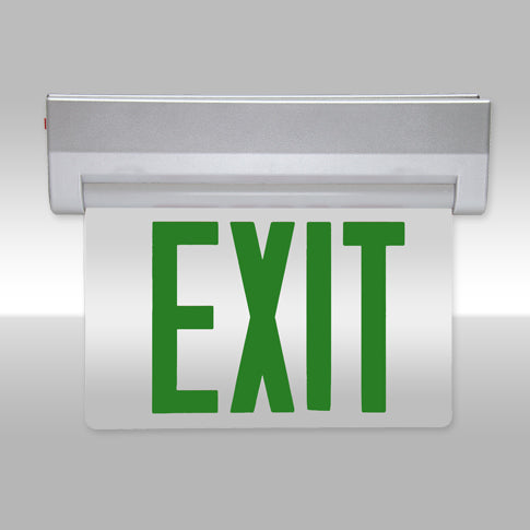 Maxlite EXE-GS1S Single Sided LED Edge-lit Exit Sign Green Letters with Battery Backup