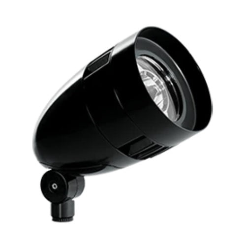 RAB Lighting HBLED13 HFLOOD 13 Watts LED Black Bullet FloodLight Fixture with Hood and Lens