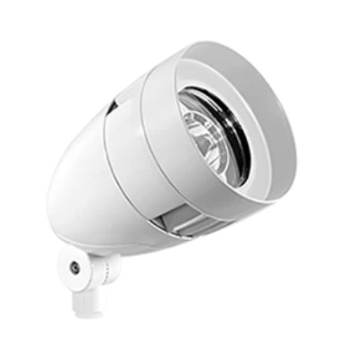 RAB Lighting HBLED13 HFLOOD 13 Watts LED White Bullet FloodLight Fixture with Hood and Lens