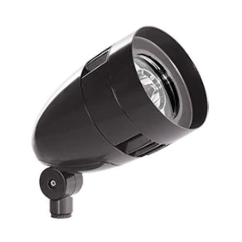 RAB Lighting HBLED13 HFLOOD 13 Watts LED Bronze Bullet FloodLight Fixture with Hood and Lens