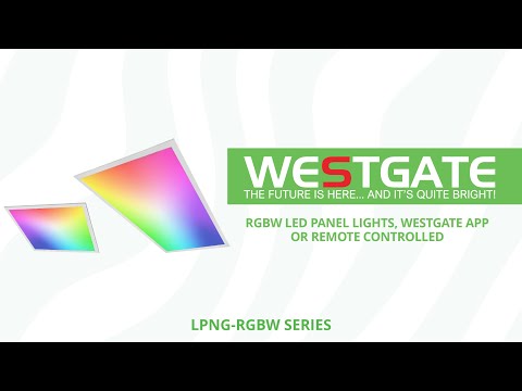 Westgate LPNG-2X2-RGBW 2x2 Indoor Commercial Backlit LED Panel Light Fixture Controlled via Remote or Westgate App