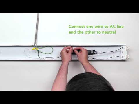 Toggled E208 8 Watt 2-FT Linear Direct Wire LED Tube Lamp One Pre-Wired Lamp Non-Dimmable - 2