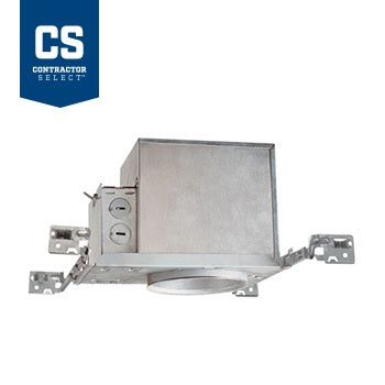 Juno Lighting IC1 W 4-Inch IC rated New Construction Recessed Housing with Push In Electrical Connectors