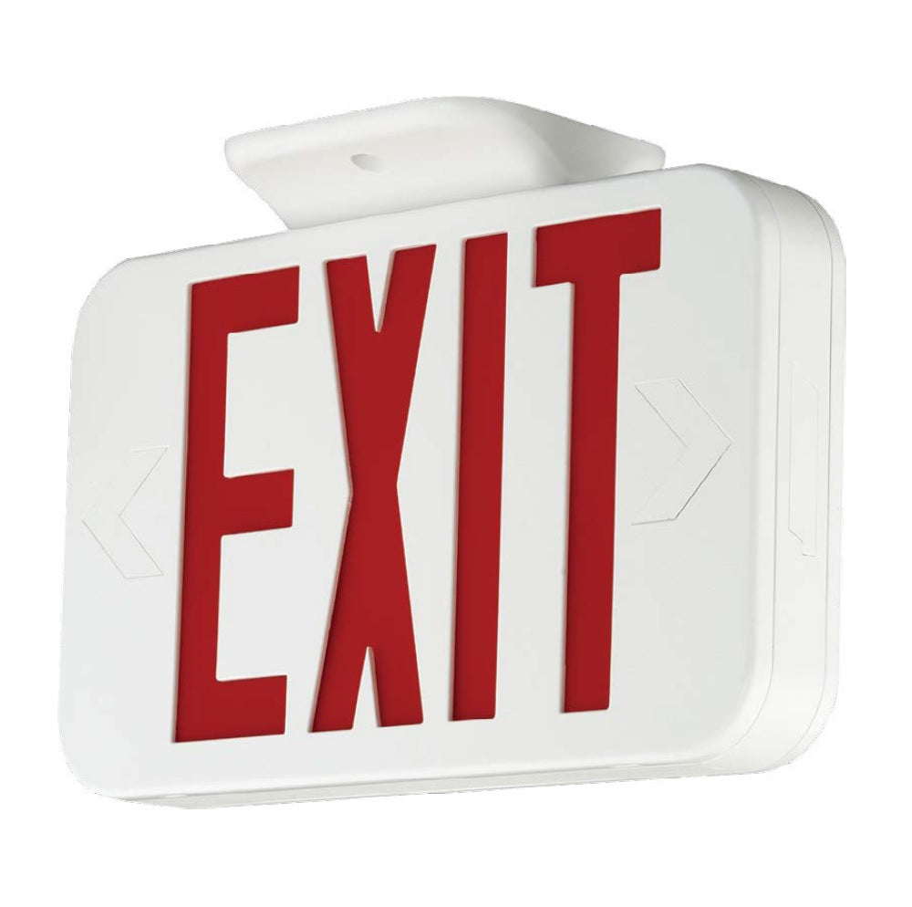 ILP EXS Series Two-Sided Exit Sign White Housing Fixture - Available in Green and Red Letters