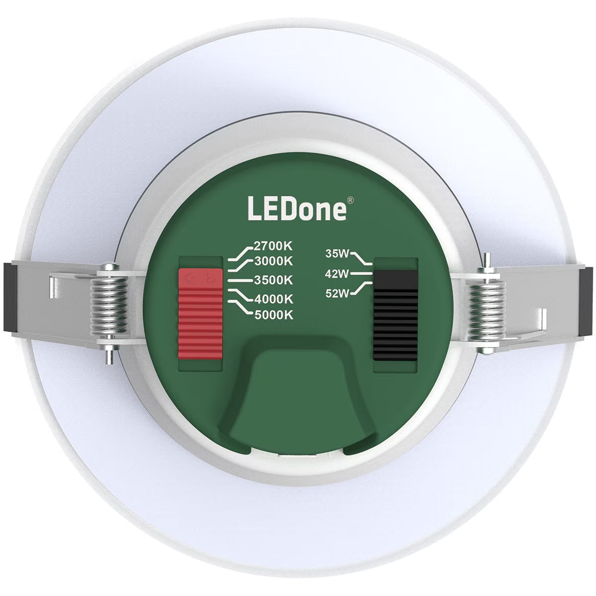 LEDone LOC-8DL-MW-MCCT-D-HO 8-Inch Multi-Watt Multi-Color High Output Commercial Downlight Fixture Dimmable 300W Equivalent