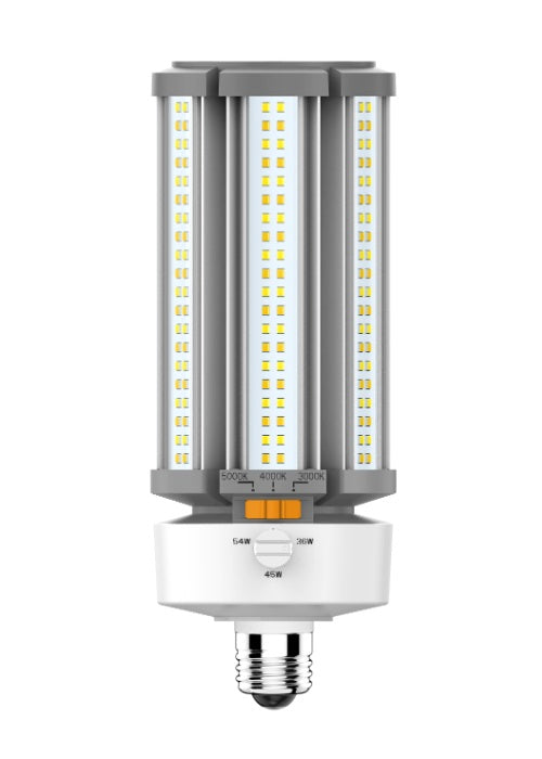 Eiko LPS54CC/8FCCT/U/E26 Wattage and Color Selectable LED Corn Cob HID Replacement Lamp 150W MH/100W HPS Equivalent