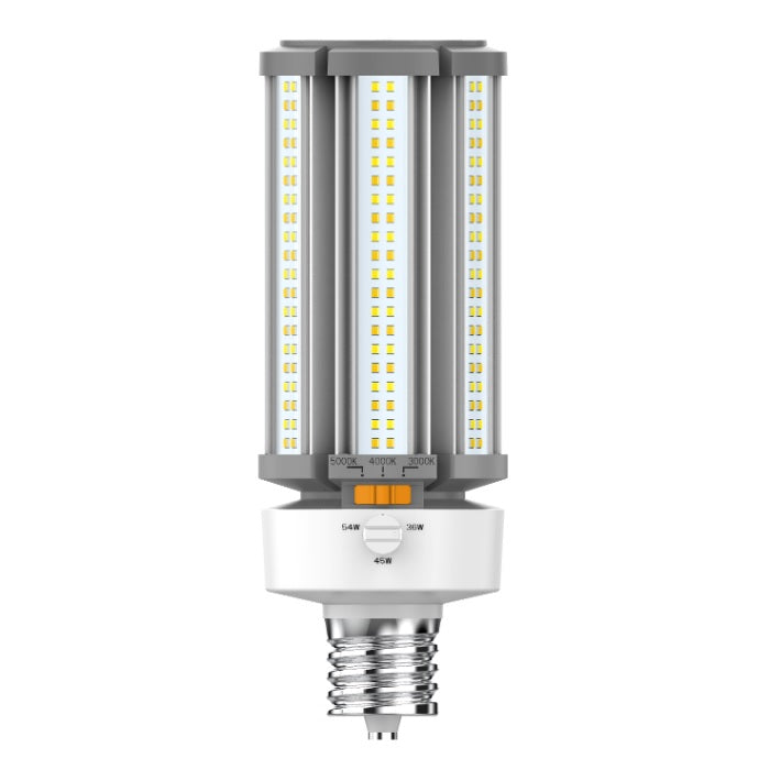 Eiko LPS54CC/8FCCT/U/EX39 DLC Listed Wattage and Color Selectable LED Corn Cob HID Replacement Lamp EX39 Replaces 150W MH/100W HPS