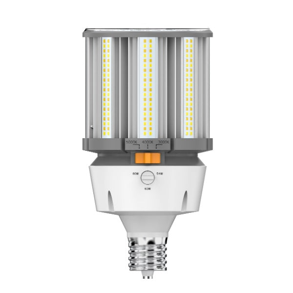 EIKO LPS80CC/8FCCT/U/EX39 DLC Listed Wattage and Color Selectable LED Corn Cob HID Replacement Lamp Dimmable EX39 200W MH/150W HPS Equivalent