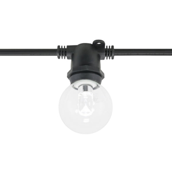 American Lighting LS-I-15-BK E17 2-Wire 330ft Intermediate Base Commercial Grade Light String Bulk Reel - 10W Max per Socket