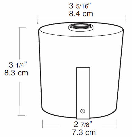 Dimensions RAB Lighting MMCAP3BR Metal Mighty Cap 3