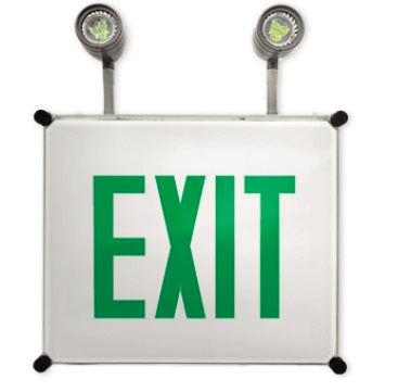 Mule Lighting N4X-EPX LED Exit Emergency Combo Sign Single Face Wet Location