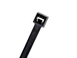 S14-50-0C 14.57-Inch UV Black Standard Nylon Cable Ties up to 50lbs Load Capacity 100 Per Bag