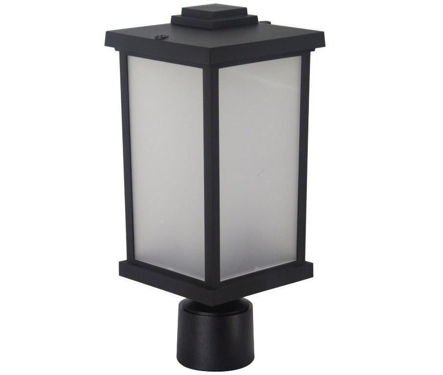 Wave Lighting S51TF-BK Square Post Top Bollard Mount Outdoor Decorative Fixture