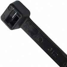 S7.5-50-0C 7.87-Inch UV Black Standard Nylon Cable Ties up to 50lbs Load Capacity 100 Per Bag