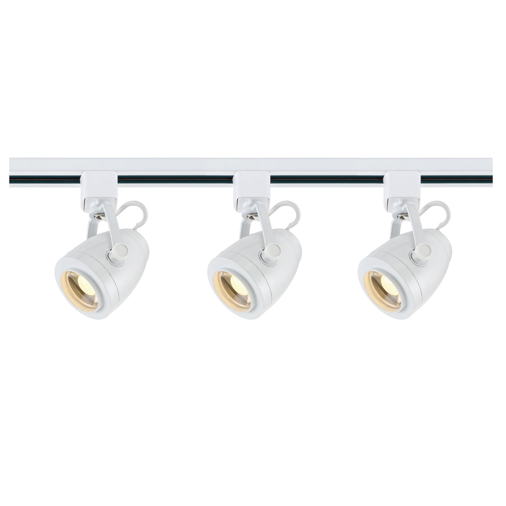 Satco Lighting TK413 12 Watt LED 3 Heads Pinch Back Track Lighting Kit 36 Degree White Finish Dimmable 3000K
