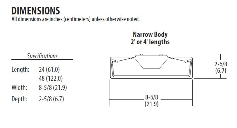 Lithonia Lighting SBL4 DLC Listed 32 Watt 4 Foot Contractor Select White LED Surface Square Basket Wraparound Light Fixture