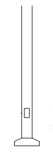 Product Image 12 Foot 4 Inch Square Steel Light Pole 11 Gauge Made in USA Free Shipping