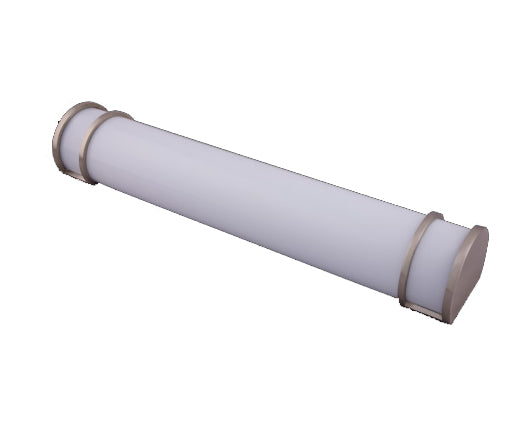 Sunpark FL2 T8 Fluorescent Vanity Light Fixture 2700K Acrylic Satin Nickel Finish