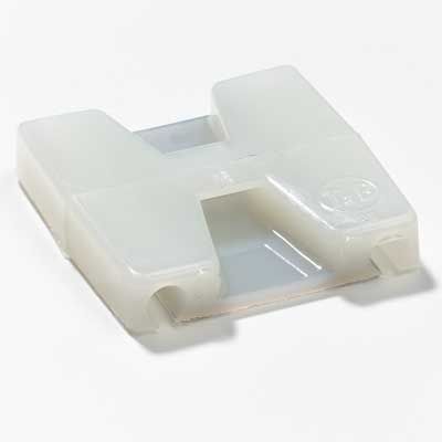 Thomas & Betts TC5342A 1x1 2-Way Adhesive Natural Nylon Mounting Base for Cable Ties up to 50lbs Load Capacity