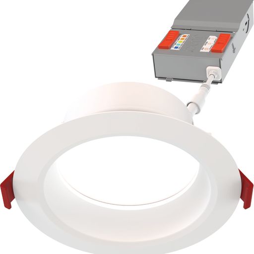 Juno Lighting WF4 DREG SM ALO19 SWW5 90CRI MW M6 14.5 Watt 4-Inch Color Selectable LED Smooth Canless Wafer Downlight with Triac Dimming - Replaces up to 65W