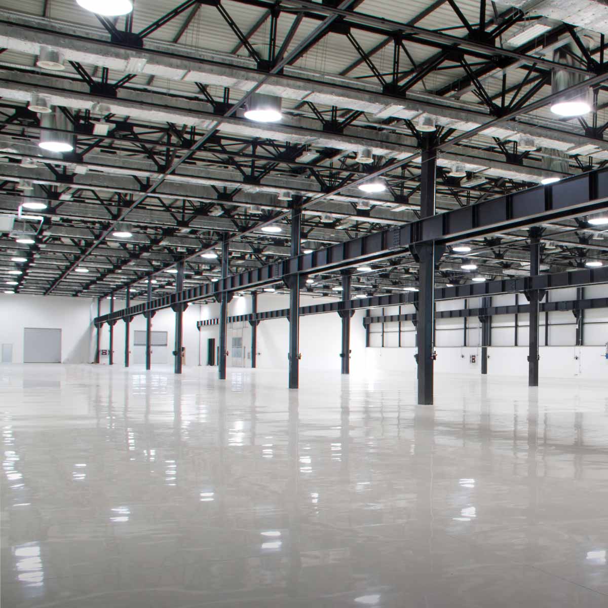 Shine Retrofits Empty Warehouse with High Bay Lighting