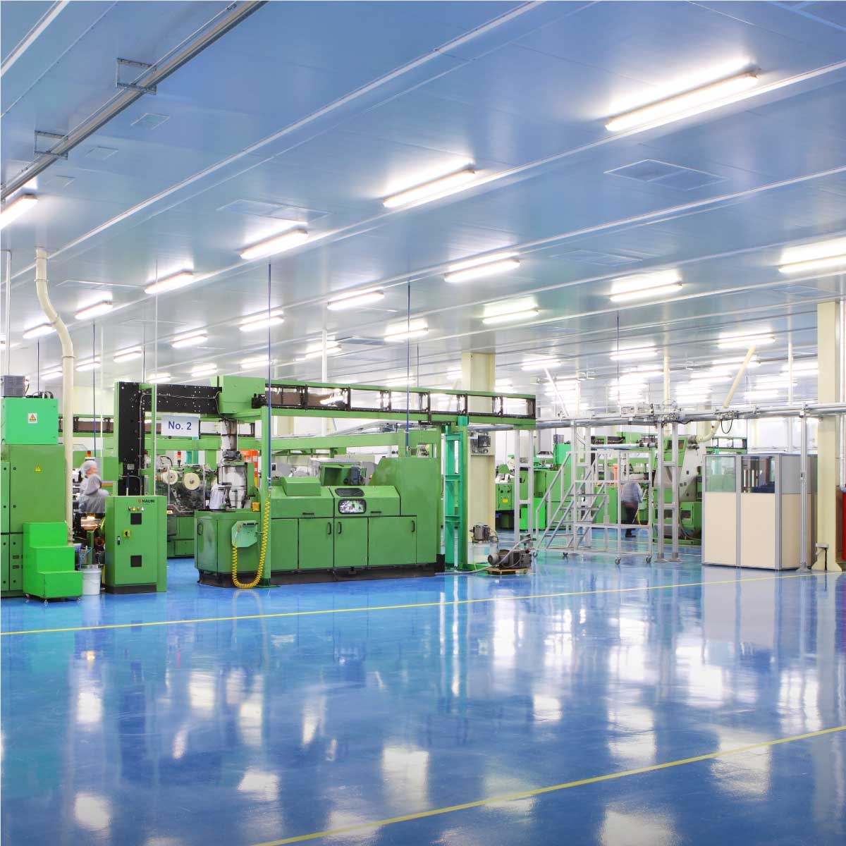 Shine Retrofits Well Lit Manufacturing Space