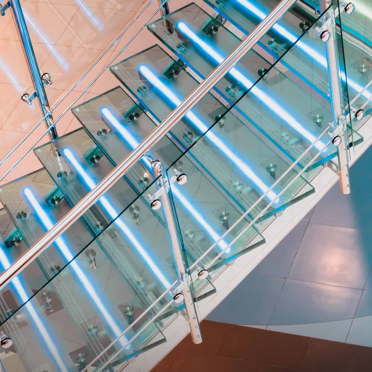 Shine Retrofits LED Lighting on Staircase