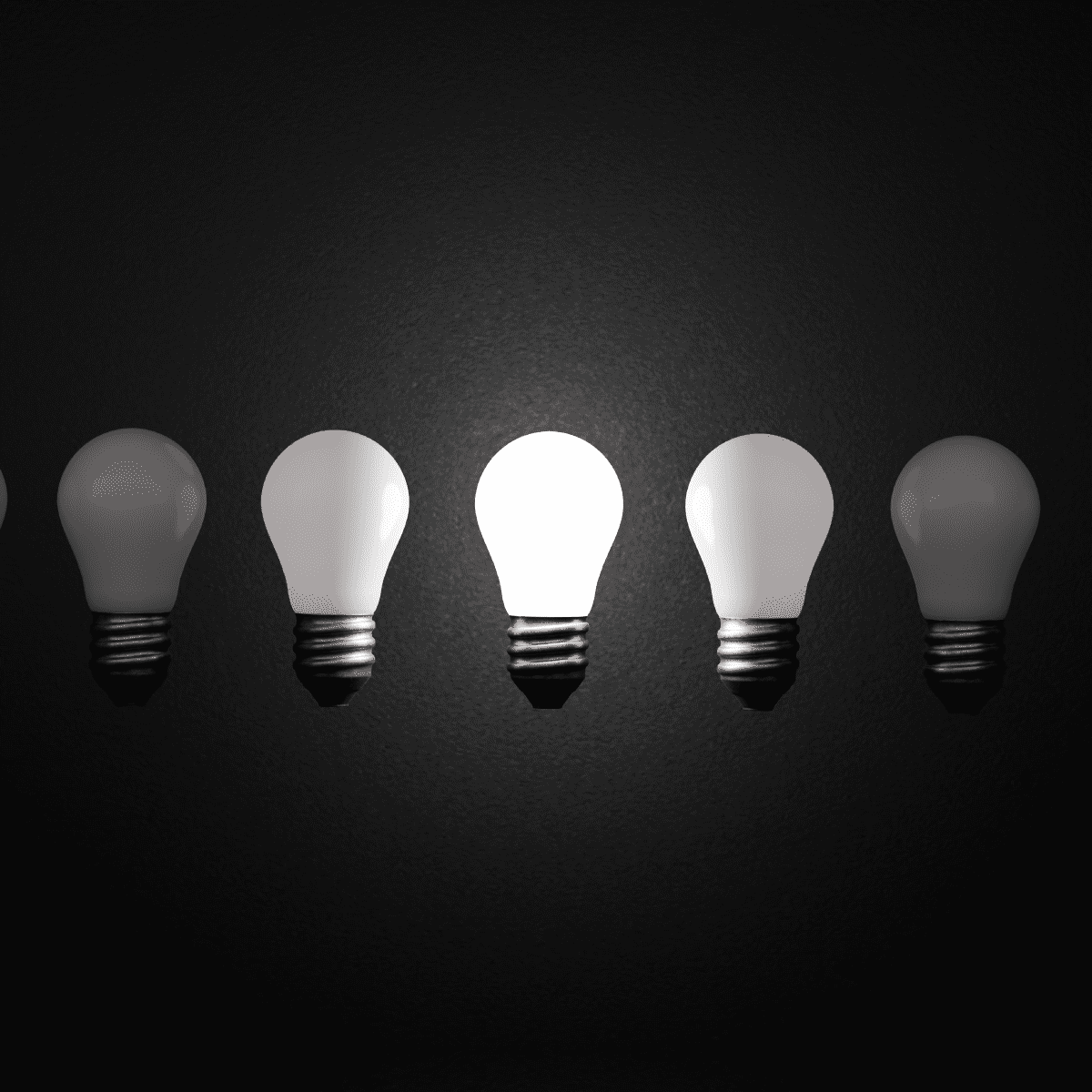 Lightbulbs in a row