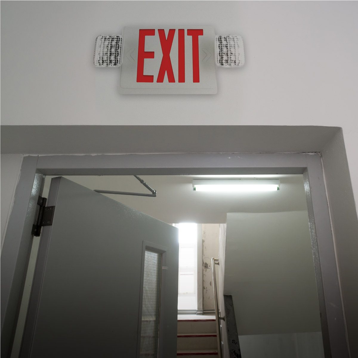 Shine Retrofits Exit Door and Sign