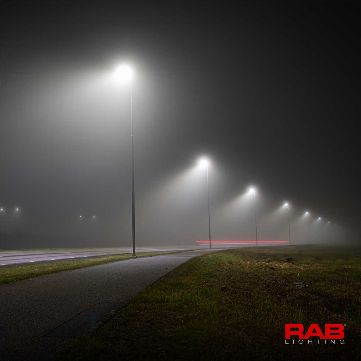 Shine Retrofits Street Lamps at Night
