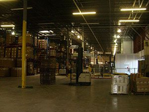 Owens and minor warehouse with old lighting
