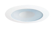 Juno Lighting 12 WWH 4-Inch Recessed Shower Trim, Frosted Glass with White Trim