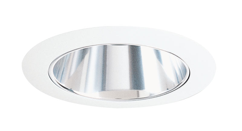 Juno Lighting 17 CWH 4-Inch Cone Trim, Clear Alzak Cone and White Trim