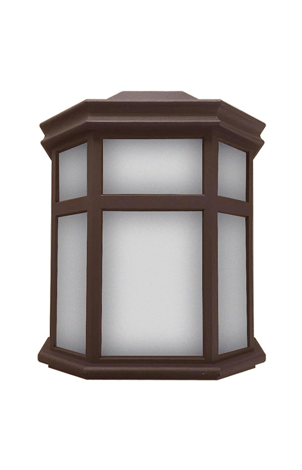 Wave Lighting 220FMF-LR9W-BZ 9 Watt LED Decorative Outdoor Non-Corrosive Wall Light Fixture Dimmable 3000K