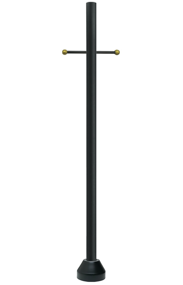 Wave Lighting 283-STPNCA-BK 8-Foot Long Residential Aluminum Surface Mount Direct Burial Post