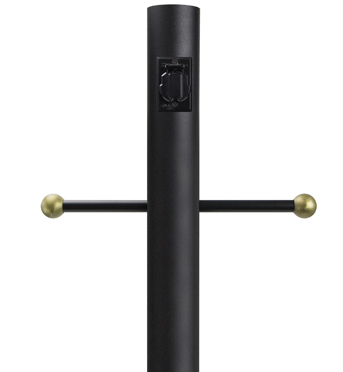 Wave Lighting 293-C 8FT Outdoor Direct Burial Lamp Post with Cross Arm and Grounded Convenience Outlet