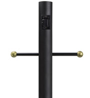 Wave Lighting 293-C 8FT Outdoor Direct Burial Lamp Post with Cross Arm and Grounded Convenience Outlet