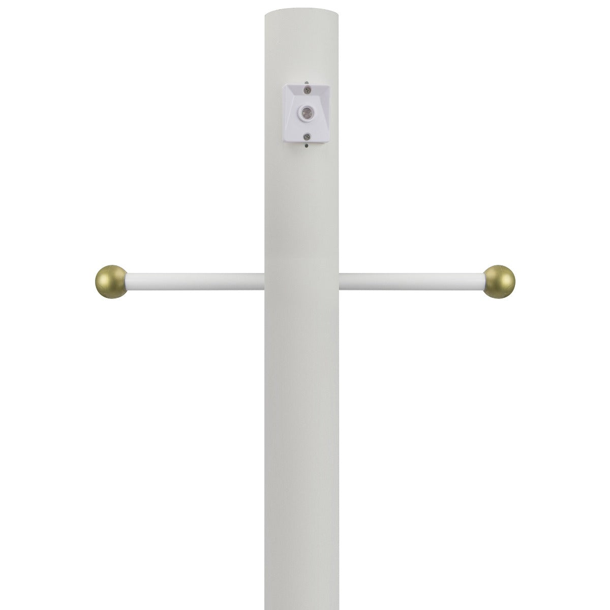 Wave Lighting 295-320 7FT Outdoor Direct Burial Lamp Post with Cross Arm and Auto Dusk-Dawn Photocell