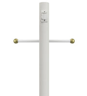 Wave Lighting 295-C 7FT Outdoor Lamp Post Traditional In Ground Light Pole with Cross Arm and Grounded Convenience Outlet