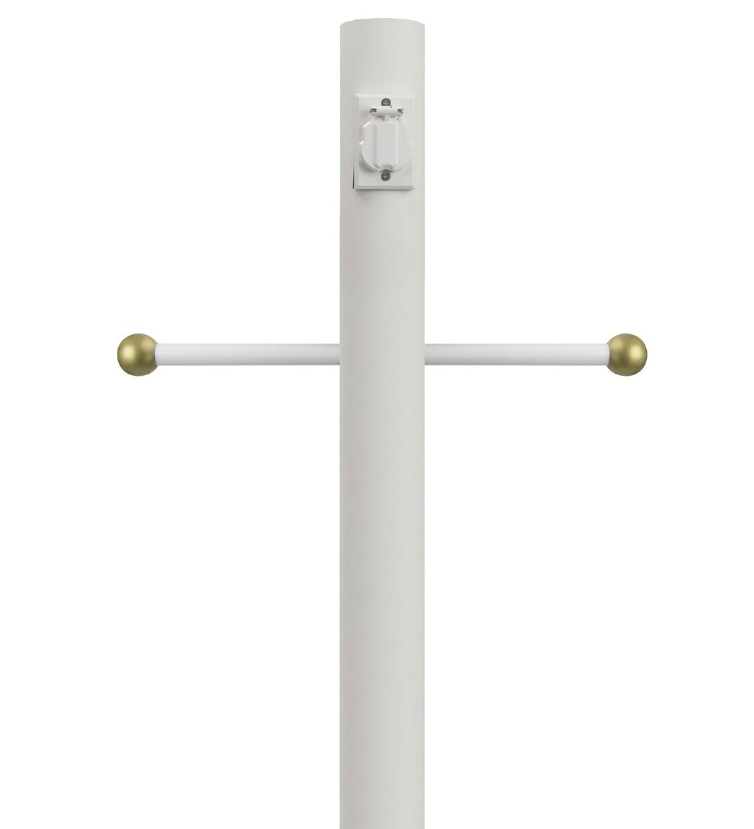 Wave Lighting 295-C 7FT Outdoor Lamp Post Traditional In Ground Light Pole with Cross Arm and Grounded Convenience Outlet