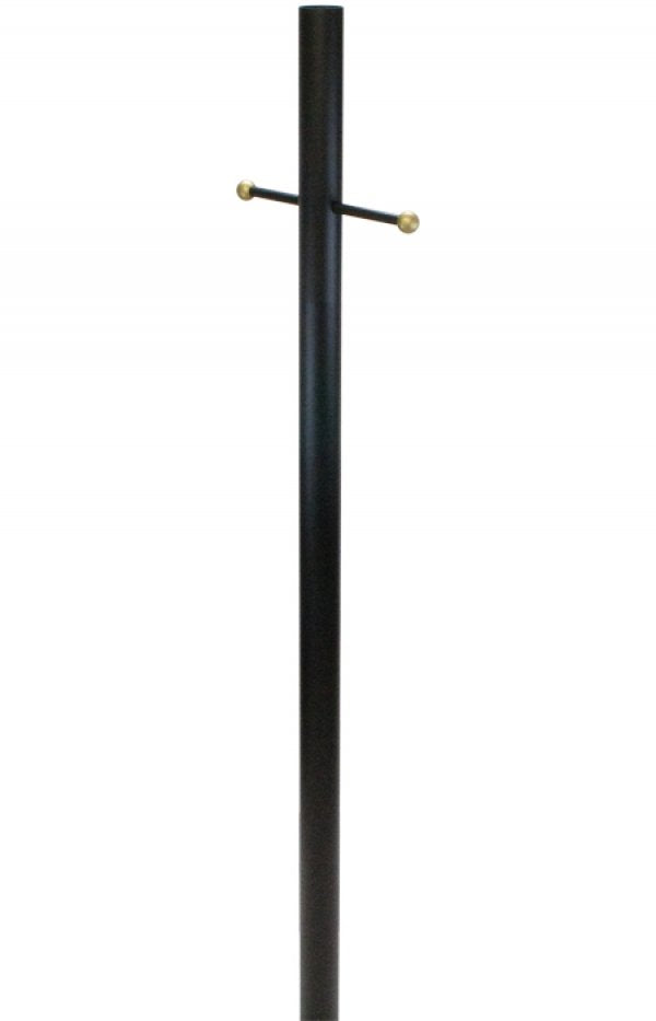 Wave Lighting 295-C320 7ft Outdoor Lamp Post Traditional In Ground Light Pole with Cross Arm and Grounded Convenience Outlet