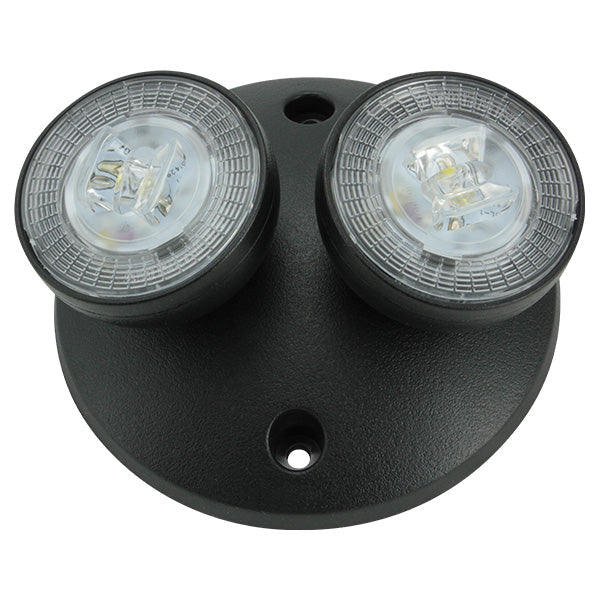 Barron Lighting 2RL52 2-Watt Double LED Remote Lamp Head Fully Adjustable Emergency Exit Light Fixture