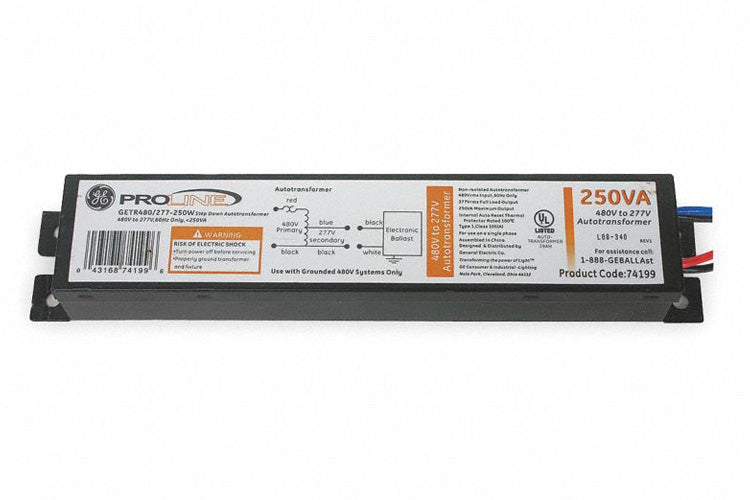 GE Lighting GETR480/277-250W 480 250W Step Down Transformer Traditional Ballast 347-480V